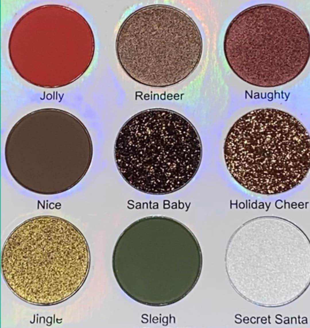 Christmas Eyeshadow Palette Glitter Eyeshadow Etsy