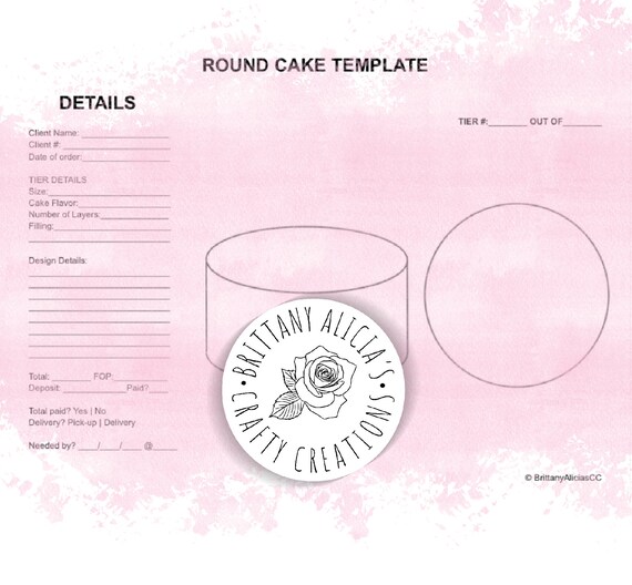 CAKE BUNDLE: round Rectangle Square & Blank Template Order - Etsy