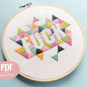 Pdf Padrão Foda-se desenho de bordado