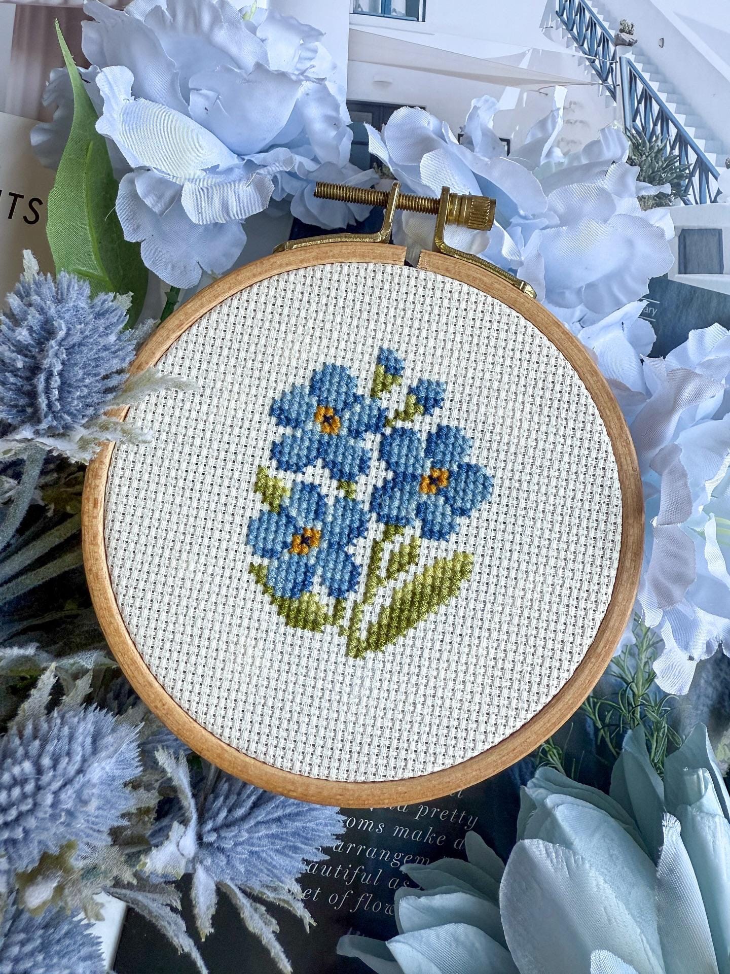 Ultimate Floral CROSS STITCH/クロスステッチ Cross Stitch Pattern Modern Abstract Floral, Flowers, Plant, Easy