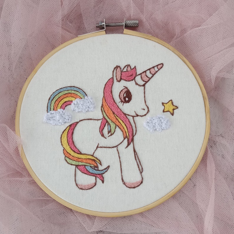 Unicorn Embroidery Pattern PDF File Instant Download Modern | Etsy