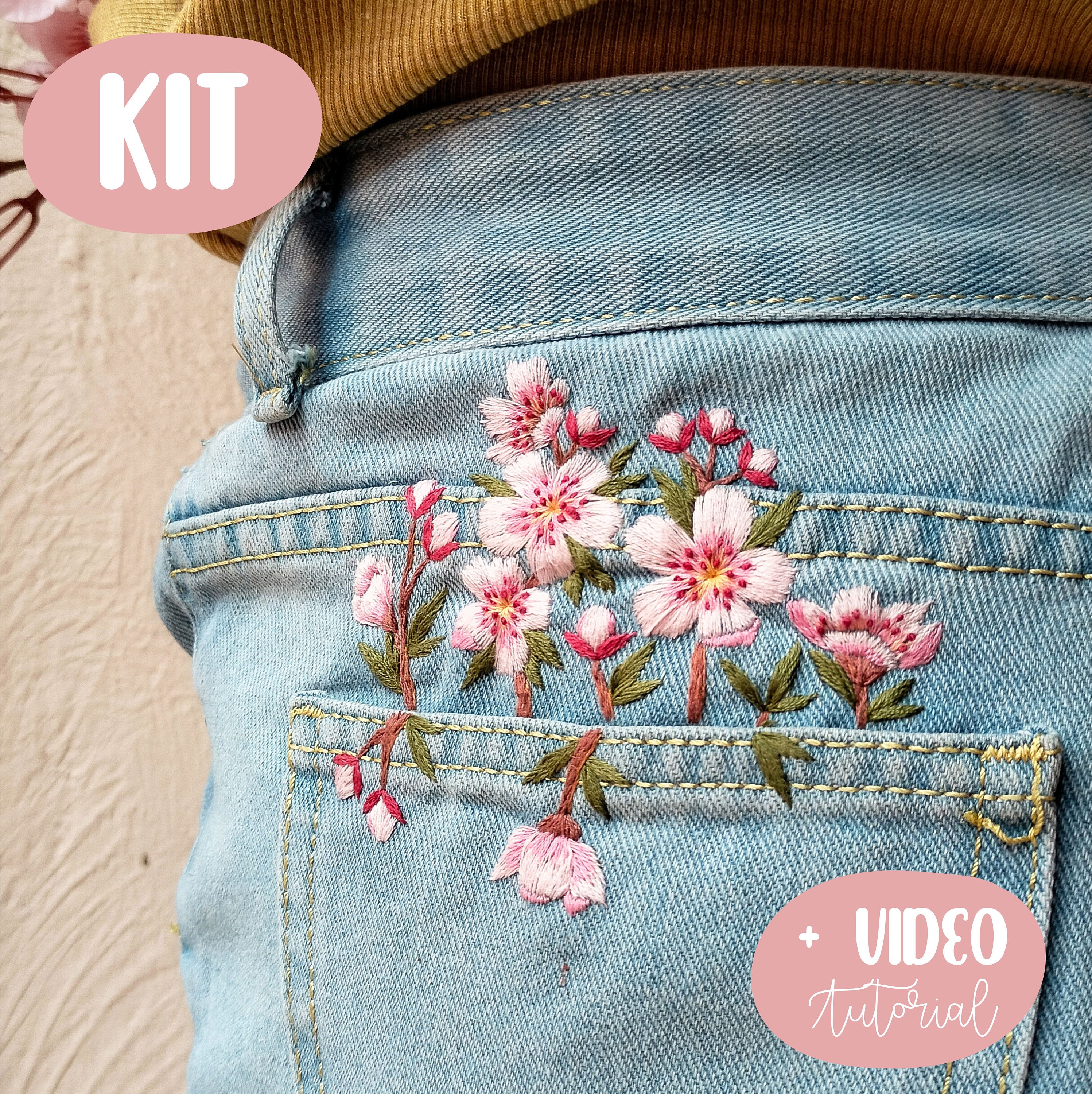Floral Embroidery Best Way To Embroider Jeans Embroidery Kit