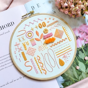 Beginner Embroidery PDF Pattern, Basic Stitches Tutorial, 35 ...