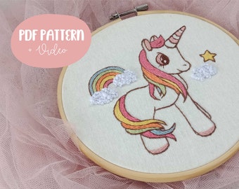 Hand Embroidery for Kids, Learn to Embroider With the Kid Stitch Kit,  Rainbow Floss, Hoop, Needle, Patterns and Fabric, DIY Craft Kit 