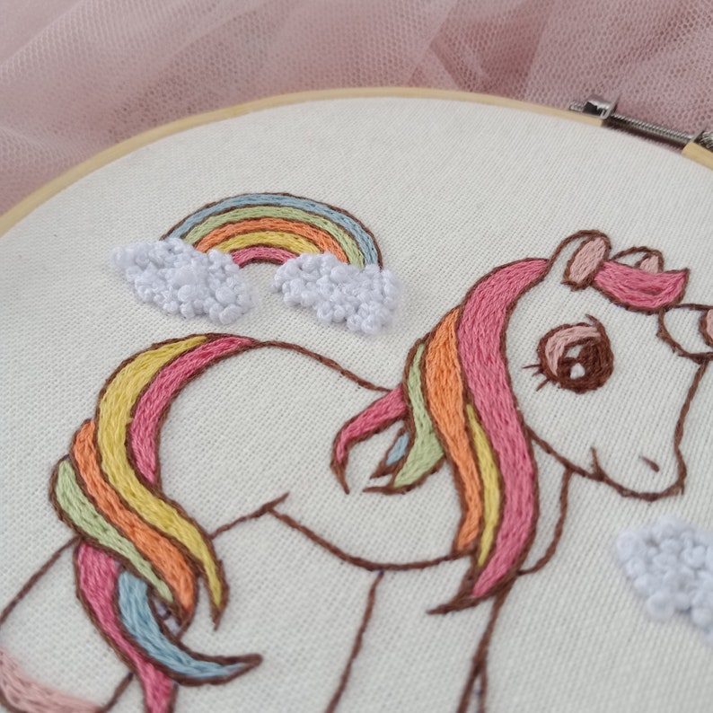 Unicorn Embroidery Pattern PDF File Instant Download Modern | Etsy