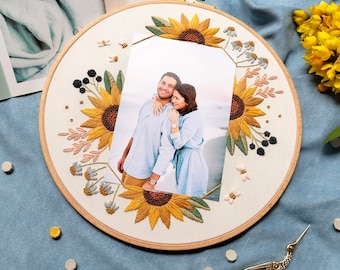 Custom Hand Embroidery Photo Frame