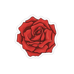 Rose Sticker Red