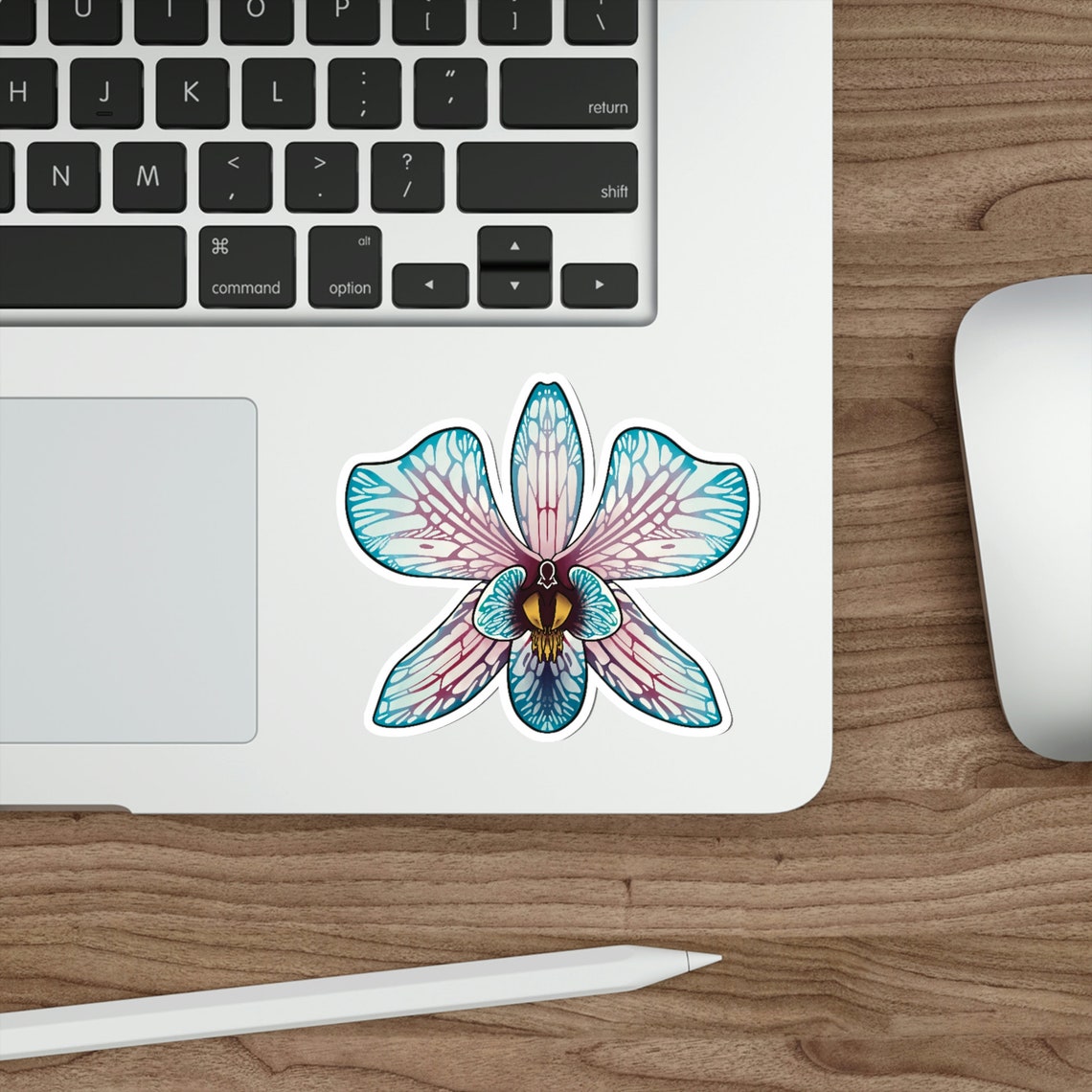 Orchid Sticker Orchid Sticker Blue - Etsy