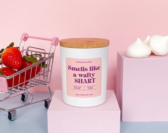 Smells like a wafty shart scented candle Gift for dad mum friend secret Santa Funny birthday Christmas Father's Day Mother's Day rude gifts