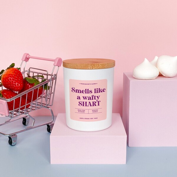 Smells like a wafty shart scented candle Gift for dad mum friend secret Santa Funny birthday Christmas Father's Day Mother's Day rude gifts