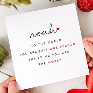 Tarjeta de San Valentín personalizada para marido, esposa, novio, novia, tarjeta romántica para él o ella, regalo de amor considerado, cumpleaños, aniversario