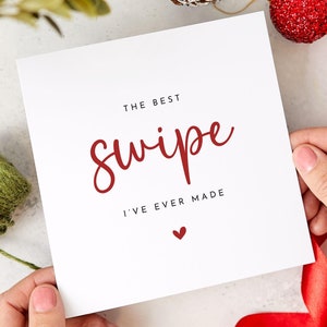 Carte de Saint-Valentin amusante pour petit ami et petite amie Le meilleur coup que j'aie jamais fait Carte d'anniversaire de rencontre en ligne pour lui, cadeau d'amour
