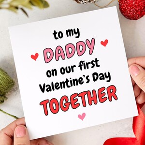 Niedliche herzerwärmende Karte vom Baby nachdenkliches Andenken für Papas besonderen Tag, neuer Vater, 1. Valentinstag