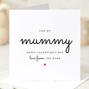 For My Mummy Valentijnsdagkaart From Bump Aanstaande moeder Cadeau zwangere moeder Baby Love First Valentine verwacht nieuw cadeau moeder
