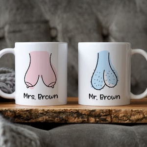 Funny Mr Mrs mug Engagement Gift for Her Him Newlywed Present Wedding Gift for Bride Groom Humour Gift for Wife Husband Fiancee New Home