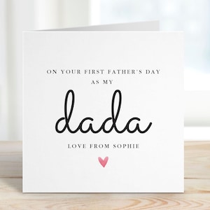 Eerste Vaderdagkaart voor dada Leuke en sentimentele kaart voor een nieuwe vader: eerste vaderdagviering wenskaart voor papa