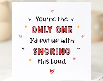 Grappige Valentijnsdagkaart voor man Vrouw Vriendje Vriendin Leuke romantische partner Uniek valentijnscadeau Snurkers Verjaardag Verjaardag