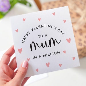 Carte de Saint-Valentin heureuse pour maman pour une maman sur un million de personnes Carte de Saint-Valentin bien pensée pour la fête des Mères