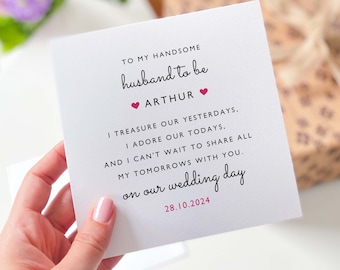Personalisierte Ehemann Hochzeitstag Karte