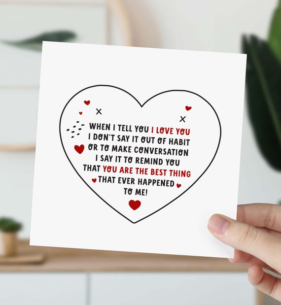 Lustige Liebeskarte Für Ehemann/Freundin – Leer Innen, 12.7x17.8 Cm, Perfekt Für Geburtstag & Valentinstag