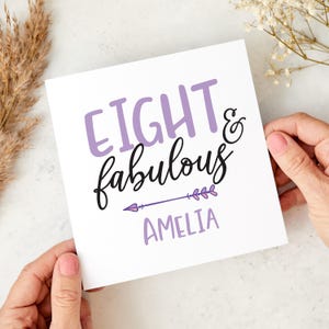 Carte d'anniversaire personnalisée pour enfant, nom et âge, fabuleux cadeau d'anniversaire pour fille ou garçon, étape importante : 5e 6e 7e 8e 9e 10e