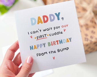 Daddy To Be Birthday Card: First Cuddle From Bump
