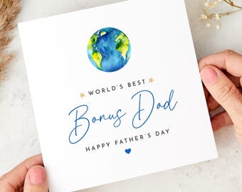 Bonus Dad Father's Day Card | Thoughtful Stepdad Gift