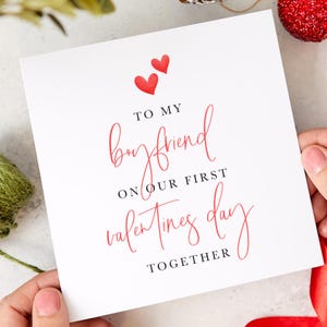 Primo biglietto di San Valentino per il fidanzato Biglietto romantico per lui Regalo carino e premuroso per il primo San Valentino per una nuova relazione