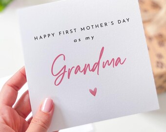 Fijne eerste Moederdag als mijn oma-kaart Lief aandenkencadeau voor nieuwe grootmoeder Minimalistische 1e Moederdagcadeaukaart voor oppas Nan Nana