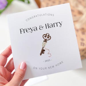 Biglietto d'auguri personalizzato per la nuova casa, congratulazioni per la coppia, amici o familiari, sposi novelli, primi proprietari di casa, buono regalo