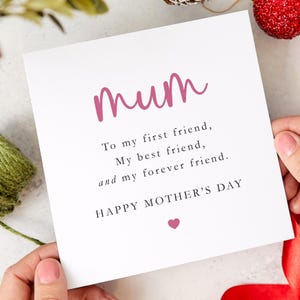 Biglietto per la festa della mamma Mamma La mia amica per sempre Biglietto per la mamma Regalo carino per la mamma Prima festa della mamma Biglietto regalo Nuova mamma
