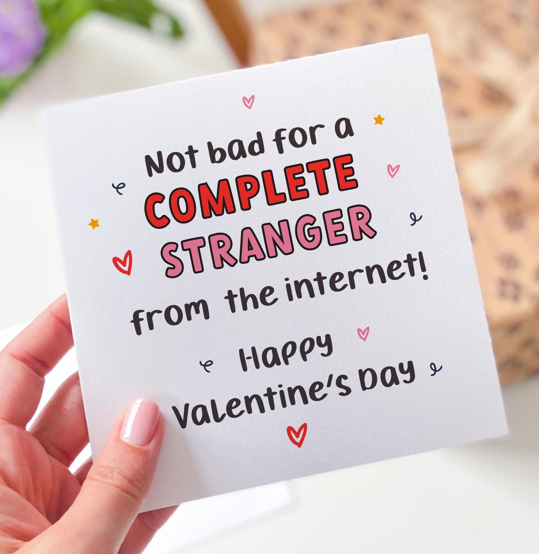 Funny Valentine's Day Card for Him Her Online Dating Couple Unique