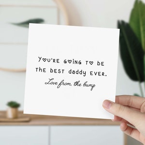 Biglietto per il neo papà dal pancione Compleanno di papà Biglietto per il futuro papà Biglietto per la festa del papà Il miglior biglietto regalo per papà di sempre divertente Annuncio di gravidanza