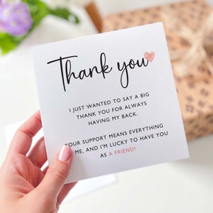 Carte de remerciement personnalisée avec votre texte / Cadeau pour elle lui Carte de remerciement pour enseignant de luxe minimaliste / Amie médecin infirmière de fin d'année