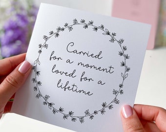 Offrez un moment inoubliable Carte commémorative de bébé Carte de deuil Désolé pour votre perte Carte-cadeau de sympathie Perte d'un nourrisson Fausse couche