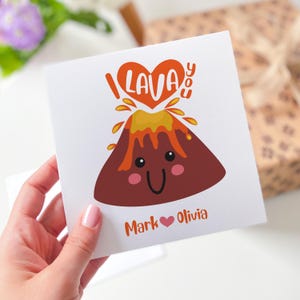 Biglietto personalizzato "I Lava You", carino, amore, anniversario, Natale, San Valentino, per fidanzato, fidanzata, marito, moglie, coppia, divertente e romantico.