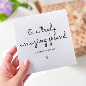 Cartão para a mãe Cartão de aniversário do dia das mães para a mãe Você é minha melhor amiga Presente atencioso para ela Cartão de agradecimento Lembrança para uma mãe incrível