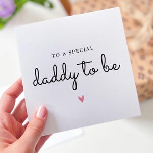 Daddy to Be-kaart Leuke kaart voor aanstaande vader Papa's verjaardag Vaderdag Kerstmis Zwangerschap Aankondiging Cadeau voor toekomstige vader Babybuil