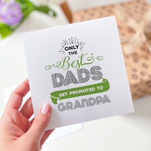 Nieuwe opa-cadeaukaart Aankondigingskaart zwangerschap Aankondigingskaart baby Alleen de beste vader wordt gepromoveerd tot opa-kaart voor nieuwe opa