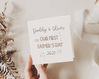 Personalised First Father's Day Card for Dad