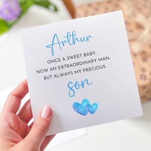 Tarjeta para hijo Tarjeta de regalo de cumpleaños personalizada para hijo Siempre mi precioso hijo con poema A una tarjeta de hijo especial para él tarjeta emocional