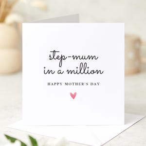 Moederdagkaart voor stiefmoeder Bedachtzaam cadeau voor stiefmoeder Oprechte waardering Aandenkenkaart Bonusmoeder stiefmoeder Stiefmoeder