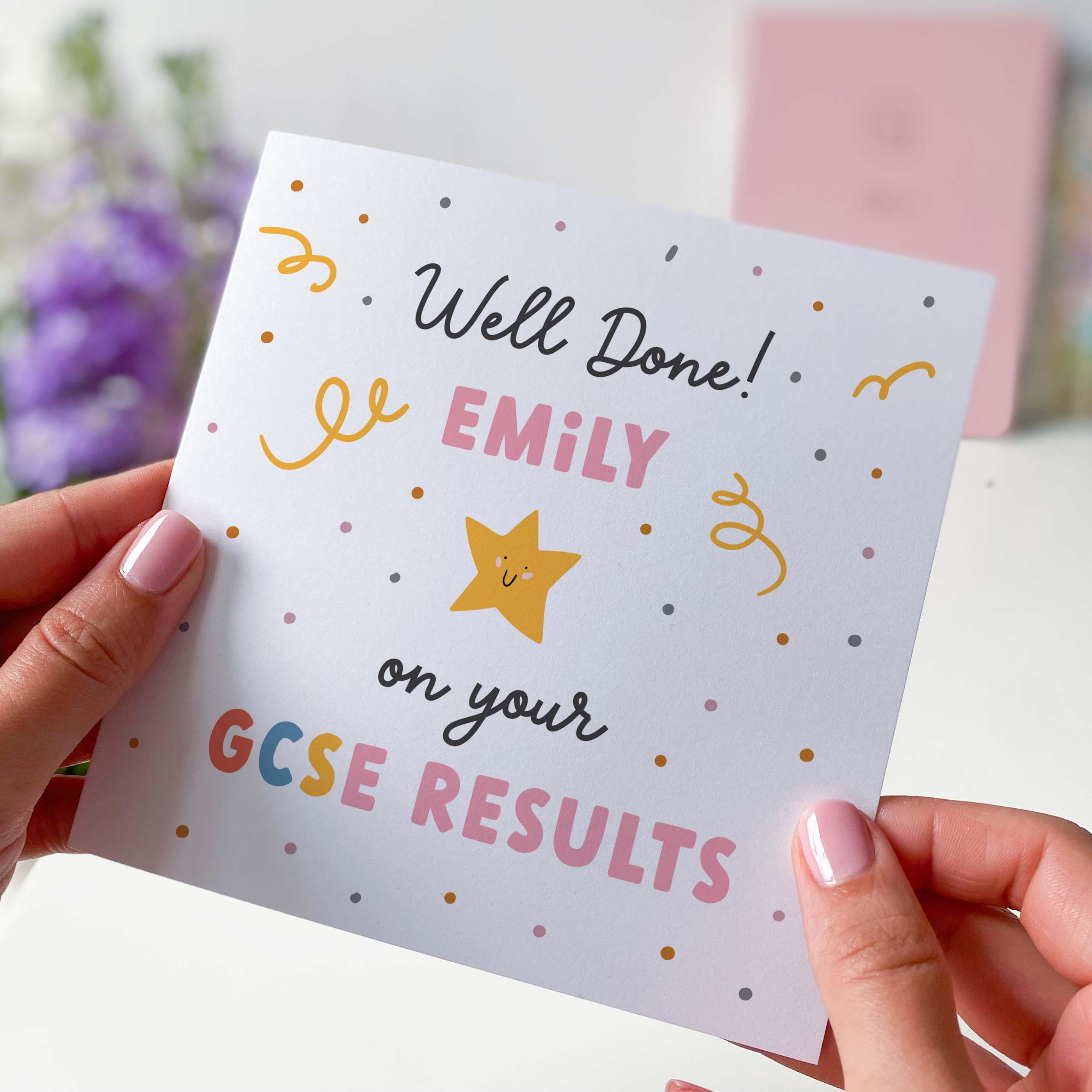 Personalised GCSE Result Card, Congratulations Exam Card - Etsy