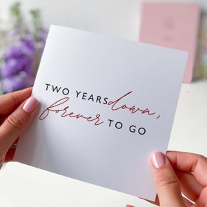 夫への2周年記念カード 妻 2年目 永遠に続く 彼女 彼氏 2年目 3年目 4年目 5年目 10年目 20年目 30年目 40年目 50年目 結婚
