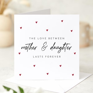 Mother and Daughter Card Sentimental Gift for Mum Thoughtful Keepsake Card for Her Mother&#39;s Day Birthday Card Heartfelt Message for Mum