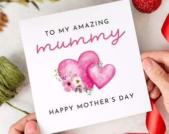 To My Amazing Mummy Moederdagkaart Wenskaart voor moeder Aandenken aan kinderen of baby Cadeaukaart First Happy Mothers Day-kaart Mama Mom