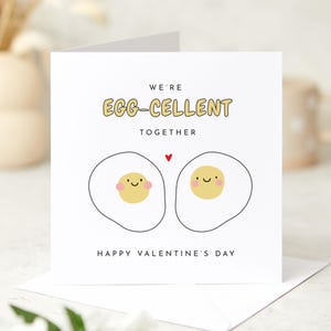 Tarjeta divertida para el día de San Valentín: "Somos excelentes juntos". Linda tarjeta de amor para parejas. Tarjeta romántica con juego de palabras para novios, novias, esposos y esposas.