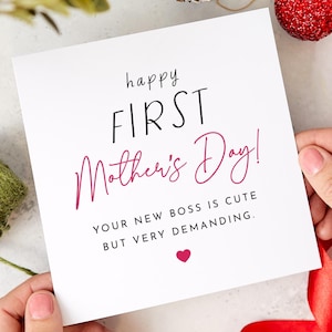 Cartão engraçado do primeiro dia das mães do bebê Cartão-presente para nova mamãe para mamãe privada de sono 1º presente de dia das mães Humor para pais Presente para novos pais