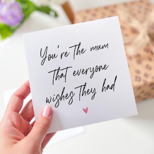 Tarjeta para mamá Eres la mamá que todos desearían tener Tarjeta del día de la madre para el cumpleaños de mamá Tarjeta de regalo para mamá Regalo de cumpleaños de mamá