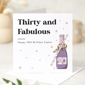 Elegante biglietto di auguri per il 30° compleanno - Trent'anni e un ricordo favoloso - Biglietto di auguri elegante per lei - Regalo di compleanno personalizzato per figlia, sorella, amica